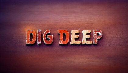 Dig deep word positive word