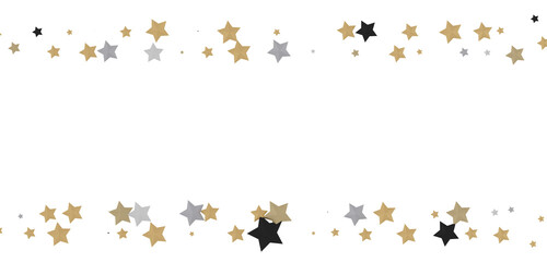 Starstruck Spectacle: 3D Illustration Transports You to a Gold Stars Shower