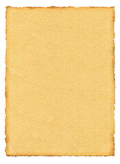 Old parchment paper texture background. Isolated on transparent layer