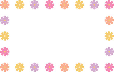 Pastel Pink Cosmos Vector Illustration