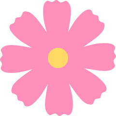 Pastel Pink Cosmos Vector Illustration