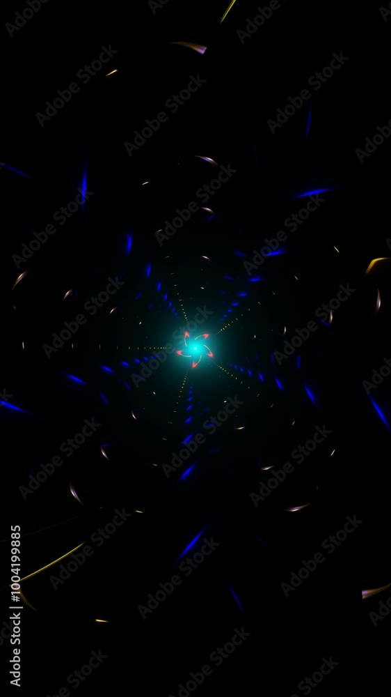 Poster vertical video neon beams flicker rhythmically in a hypnotic and colorful vj loop.