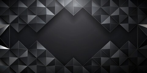 Obraz premium Black Abstract Elegant Dimension layers Background with Geometric Shapes for Designers
