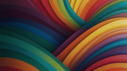 Obraz premium abstract colorful background with wavy, layered curves that overlap