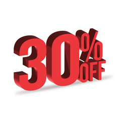 30 percent off Tag, 30 off Promotion, 3d 30 percent off