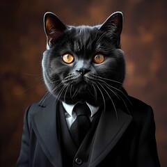 Business Cat: The Suave British Shorthair.