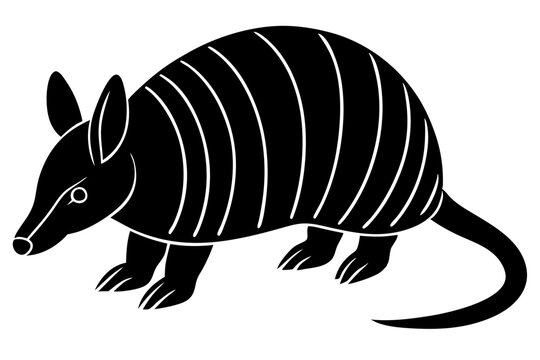recommend clip art: armadillo silhouette vector illustration  white background