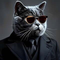 Business Cat: The Suave British Shorthair.