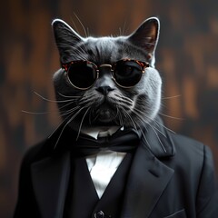 Business Cat: The Suave British Shorthair.