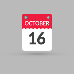 October 16 calendar Date, Month icon
