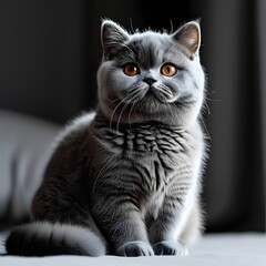 Chubby Cheeks, Regal Grace: British Shorthair Elegance 1