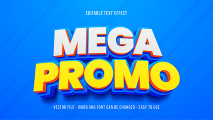 Mega sale editable text effect, advertising text style effect