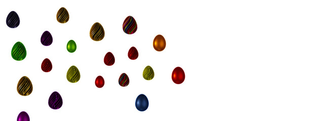 Easter colorful eggs isolated