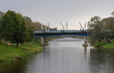 bridge over the river Gauja in Valmiera