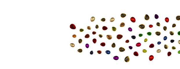 Easter colorful eggs isolated