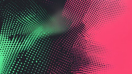 Abstract blue, green and pink dotted pattern.