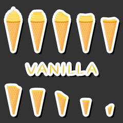 Big colorful set different forms natural dessert ice cream of consisting various ingredients