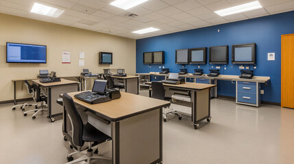 A training facility with hands-on learning opportunities