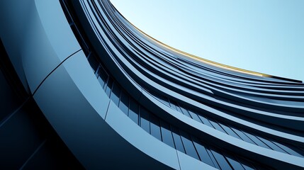 Fototapeta premium Hightech research facility exterior, modern architecture, 3D illustration
