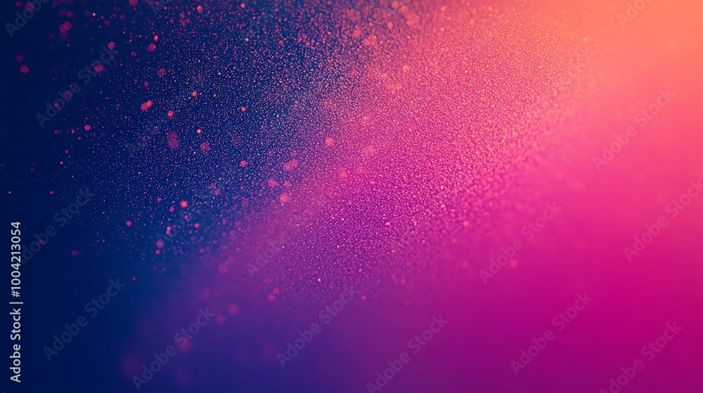 Poster abstract colorful background with glowing particles.