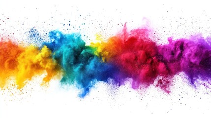 Vibrant explosion of colorful powder creating a stunning visual effect full of energy and life.
