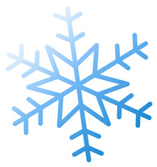 Illustration of ice flakes, snow, gradient blue and blue shades, winter identity, celebrate the holiday season.