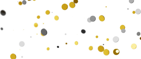 Shower of Elegance: Breathtaking 3D Illustration of Luxurious gold Confetti