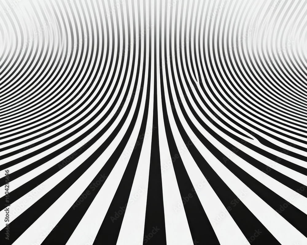 Poster dynamic black and white lines intersecting on a blank canvas minimalist graphic design