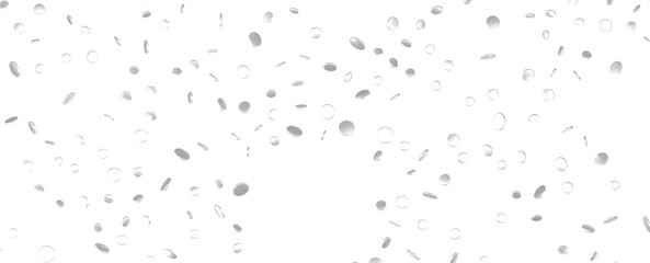 silver  Rainfall: Astonishing 3D Illustration of silver  Confetti Shower