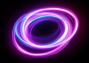 Dynamic Neon Vortex Vibrant Swirling Lines in Abstract Motion and Energy Flow