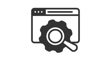 animated seo icon. Perfect for seo, web, website, search, digital, online, computer, animation, animated, technology, internet, interface, browse, optimization, www, browser, connection, webpage