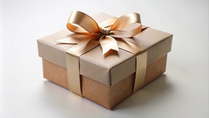 Elegant gift box with customizable blank label for personalized present wrapping