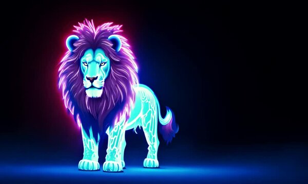 neon leo with Vibrant Glow