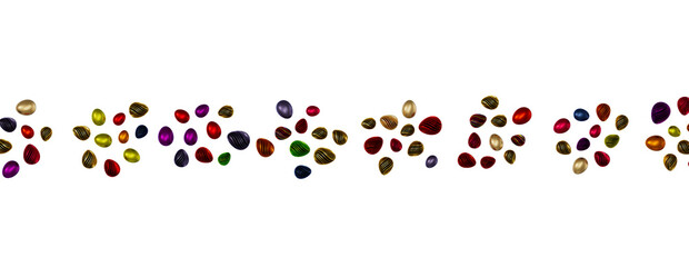 Easter colorful eggs isolated