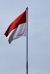 red and white flag. Indonesian symbol and sign. national identity