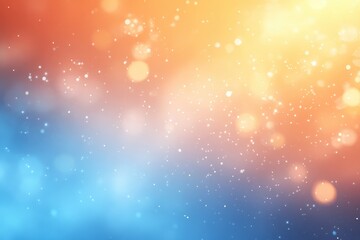 Obraz premium Soft Blue and Orange Gradient with Bokeh Effect