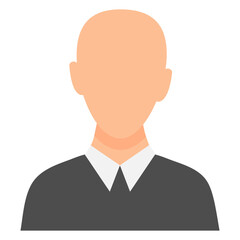 Man avatar character. Male portrait in flat design. Vector illustration isolated on white.