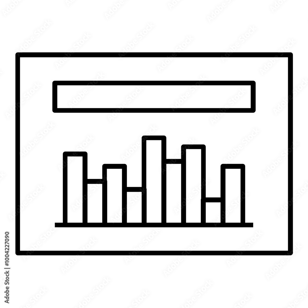 Aufkleber statistic presentation layout icon. simple screen template vector illustration.