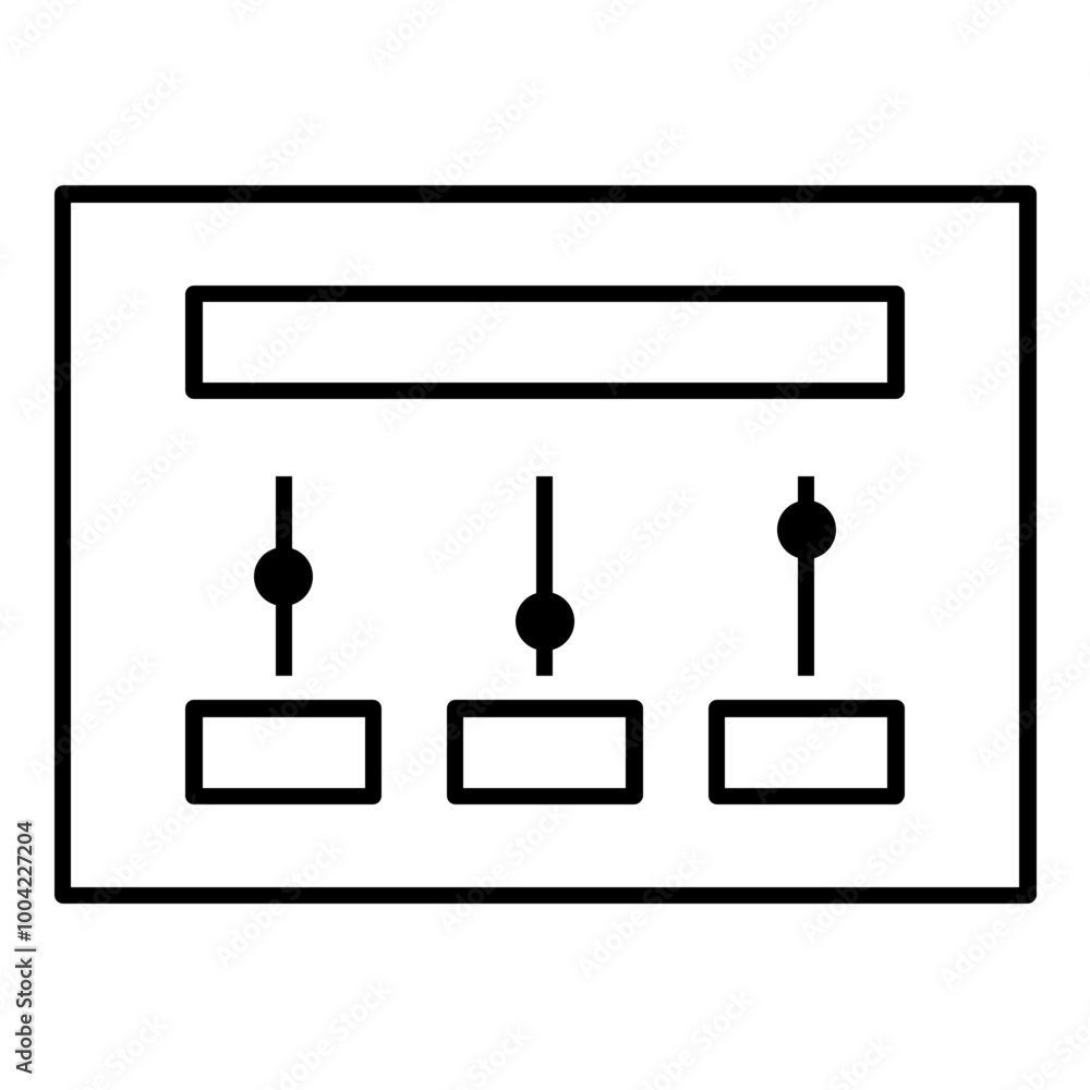 Poster contents slider presentation layout icon. simple screen template vector illustration.