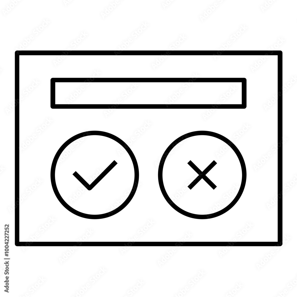 Poster voting presentation layout icon. simple screen template vector illustration.