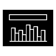 Chart Bar Presentation Template Simple Solid Icon