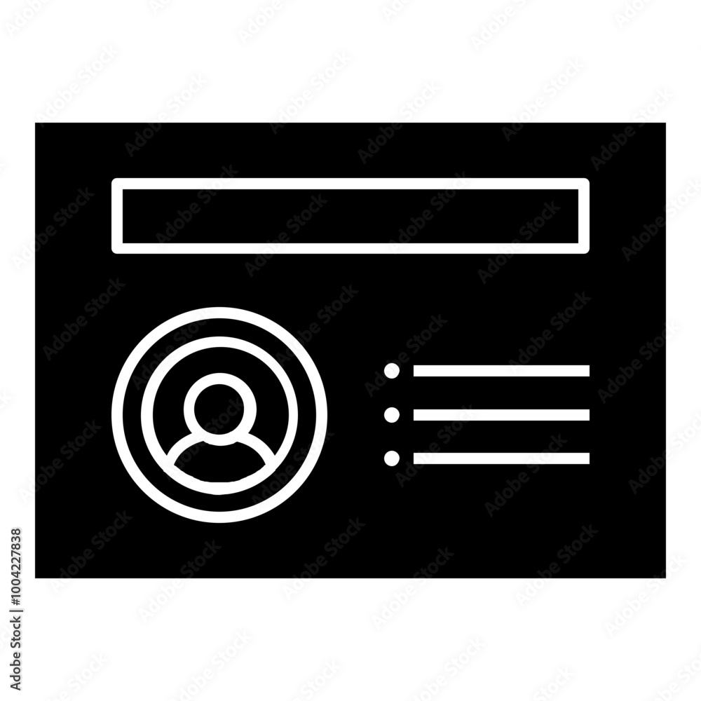 Poster user todo presentation template simple solid icon