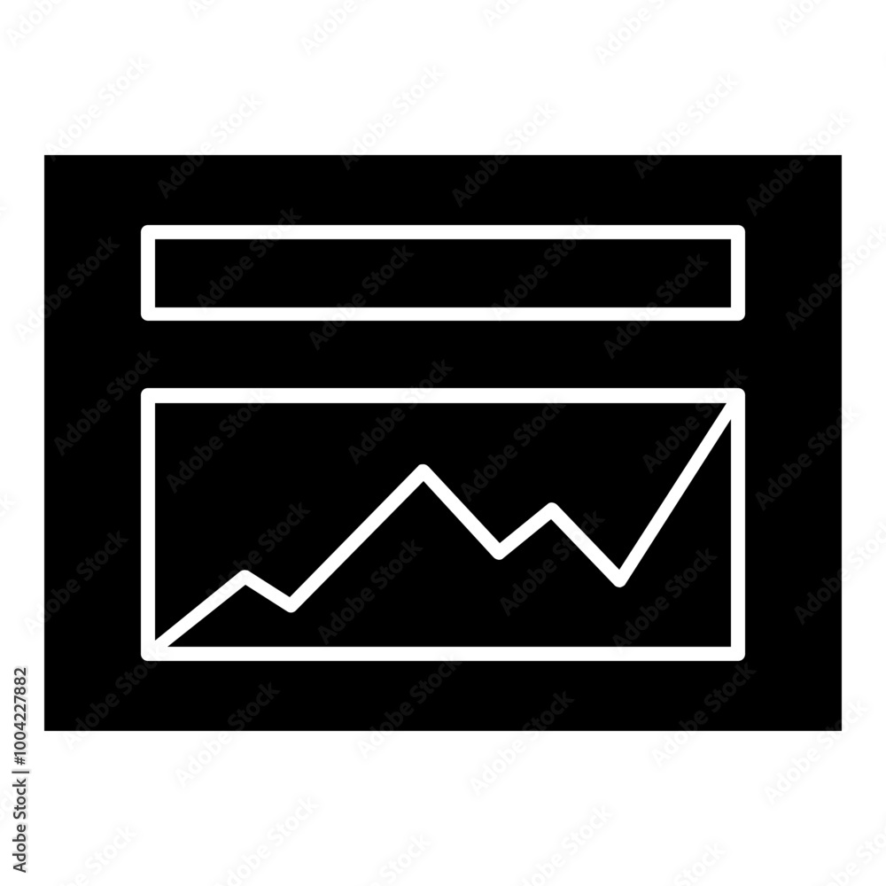 Poster graph presentation template simple solid icon