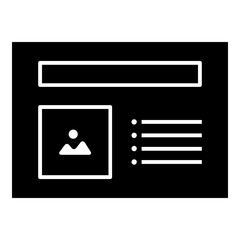 Image List Presentation Template Simple Solid Icon