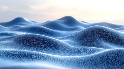 Digital 3D Landscape Rendering of Abstract Waves