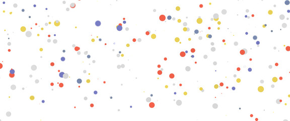 Multicolored paper confetti on transparent background. Realistic confetti flying. Colorful scattered items to holiday decorations.
