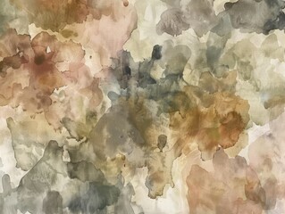 Abstract Watercolor Background in Earthy Tones