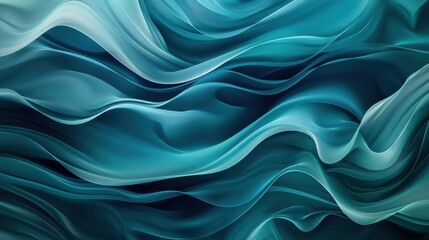 Obraz premium Elegant Flowing Waves in Cool Tones