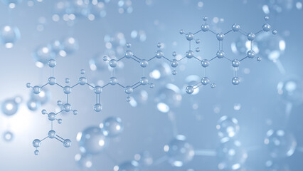 folinic acid molecular structure 3d, antidotes, structural chemical formula view from a microscope