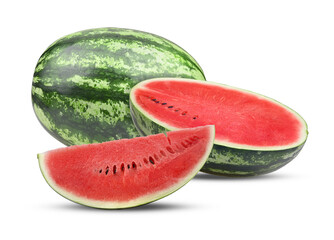 Watermelon. Fresh organic watermelon isolated on transparent png